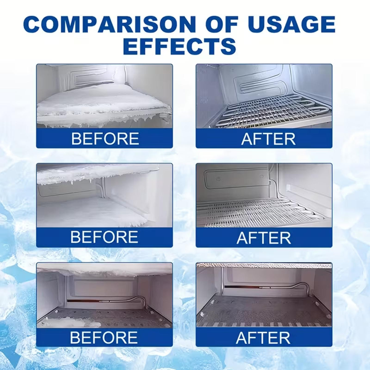 Freezer Defroster Spray 4.06oz Fast-Acting Refrigerator Deicer – Melts Thick Ice Instantly, No Scraping, No Residue, Safe for Home Fridge, RV & Travel Freezer Defrost Solution