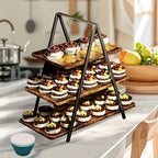 Wire Cooling Rack Set Collapsible Stainless Steel with Muffin Cup Slots - Baking Rack for Cakes, Cupcakes, BBQ & Drying, Stackable Oven Safe Cooling Grid