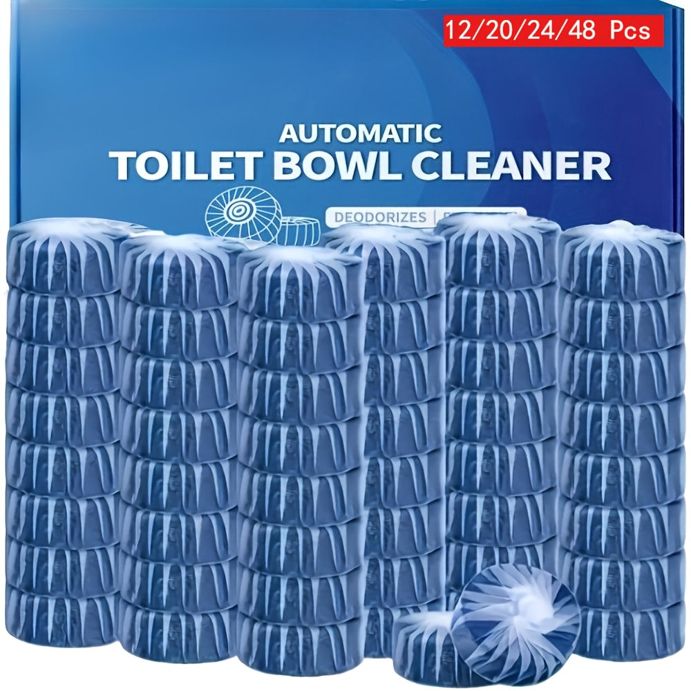 Jasmine Scent Automatic Toilet Bowl Cleaner Tablets 48-Pack – Low Odor, Plastic-Surface Safe, Powerful Stain Removal & Long-Lasting Deodorizing for Home & RV Toilets