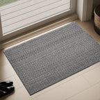Bohemian Braided Cotton Area Rug Machine Washable Non-Slip Rubber Back – Woven Boho Rug for Living Room, Bedroom, Kitchen, Dining Room & Entryway – Sizes 2x3ft to 6x9ft