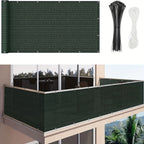Balcony Privacy Net 3x16ft Fence Cover Mesh Shade Net Windproof Sun Shade Outdoor Screen for Patio Fence Backyard Porch 9 Colors