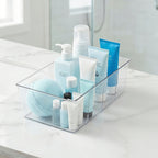 8-Pack Clear Plastic Food Storage Organizer Bins with 4 Compartments – Removable Dividers for Pantry, Kitchen, Fridge & Cabinet Organization of Snacks, Spice Packets & Pouches