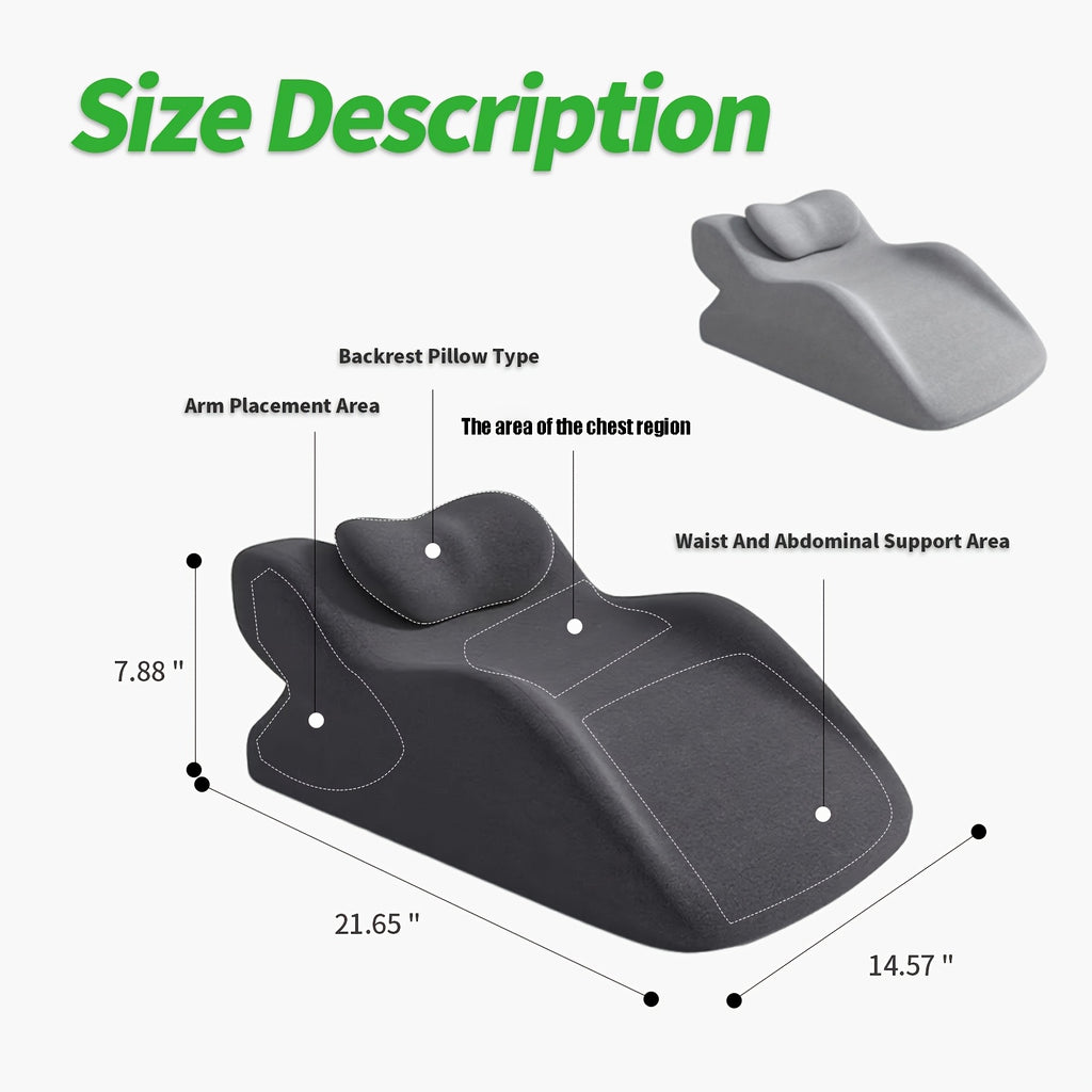 Multi-Functional Leg Pillow Waist Support Prone Sleeping Pillow Office Home Relaxation Lumbar Support Cushion for Lying Down Sleeping Phone Use - 6 Colors