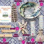 Floraeva Home Cleansing & Incense Gift Set – White Sage, Palo Santo, Abalone Shell, Crystal Stone, Incense Feathers & Stand for Home Protection, Positive Energy, Spiritual Decor & Holiday Gifting