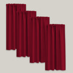 Blackout Curtains Rod Pocket 4 Panels - Thermal Insulated Room Darkening Noise Reducing Matte Drapes for Bedroom Living Room Office, 9 Colors 11 Sizes