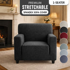 Luxury Spandex Sofa Cover Anti-Slip – Wrinkle-Free Elastic Couch Slipcover, Pet & Scratch-Proof, Machine Washable, All-Season, 7 Colors, 1/2/3 Seater, Living Room Home Decor