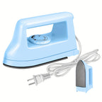 Compact Mini 400W Portable Heat Press with Charging Station – For T-Shirts, Footwear, Bags & Vinyl Projects, Travel & Home Use | Light Blue, Light Purple & White