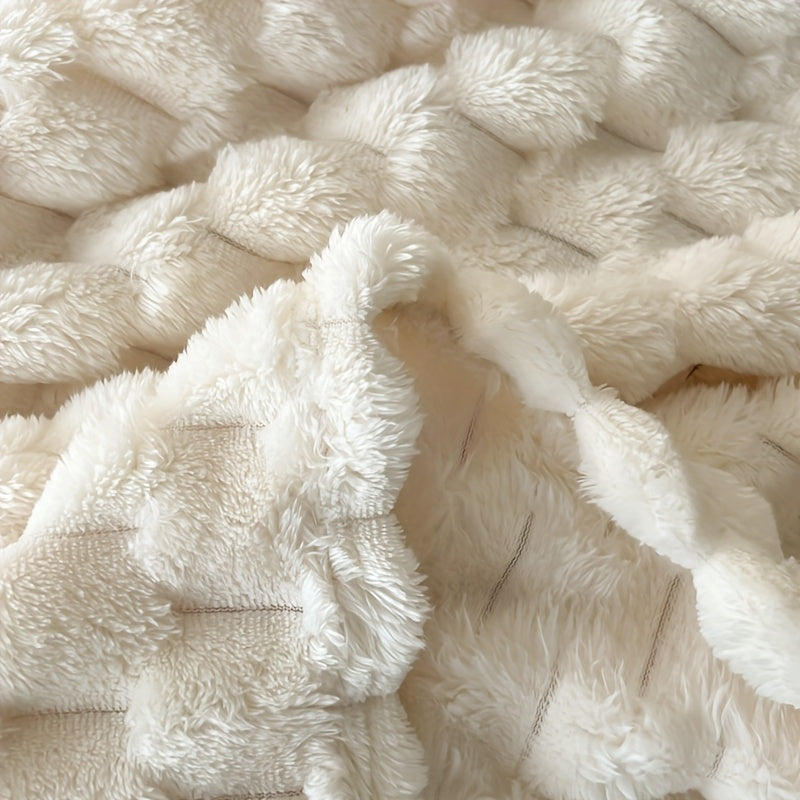 Super Soft Fuzzy Plush Throw Blanket 100% Polyester Lightweight Queen Size Bed Blanket for Women Bedroom Spring Summer 4 Colors 4 Sizes
