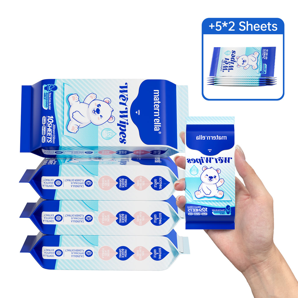 Flushable Wet Wipes with Probiotics, Plant-Based Fibers Fragrance-Free Sewer-Safe Butt Wipes, Soft Thick Disposable Personal Care Wipes for Adults, Incontinence & Sensitive Skin, Multi-Pack