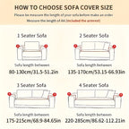 Striped Stretch Sofa Cover 1pc – Washable Non-Slip Scratch-Resistant All-Season Sofa Slipcover for 1 2 3 4 Seater, White Sawtooth Textured Fabric Couch Protector for Living Room Home Decor