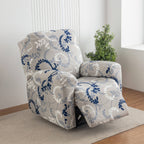 Lounge Chair Cover Set 4-Pack – High Elasticity Elastic Printed Slipcover with Side Pockets, Pet Friendly, for Bedroom Office Living Room, Holiday Home Decor