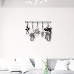 Metal Flower Wall Art Rustic Farmhouse Decor – Minimalist Black & Colorful Floral Wall Sculpture for Living Room, Bathroom, Bedroom & Dining Room | Housewarming Gift Wall Hanging