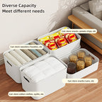 13-Inch Square Plastic Storage Bins 4-Pack with Handles Lid & No-Lid Options White Wardrobe Storage Box Set for Clothes Tools Closet Shelves – Premium Home Organization Containers