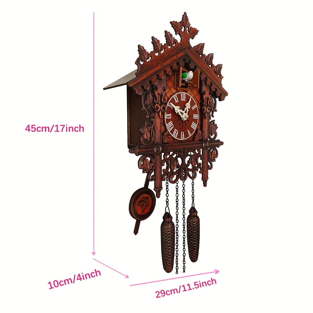 Cuckoo Clock for Wall – Decorative Bird Chime Wall Clock, Classic Coo Coo Clock with Hourly Bird Sound, Charming Home Decor Timepiece