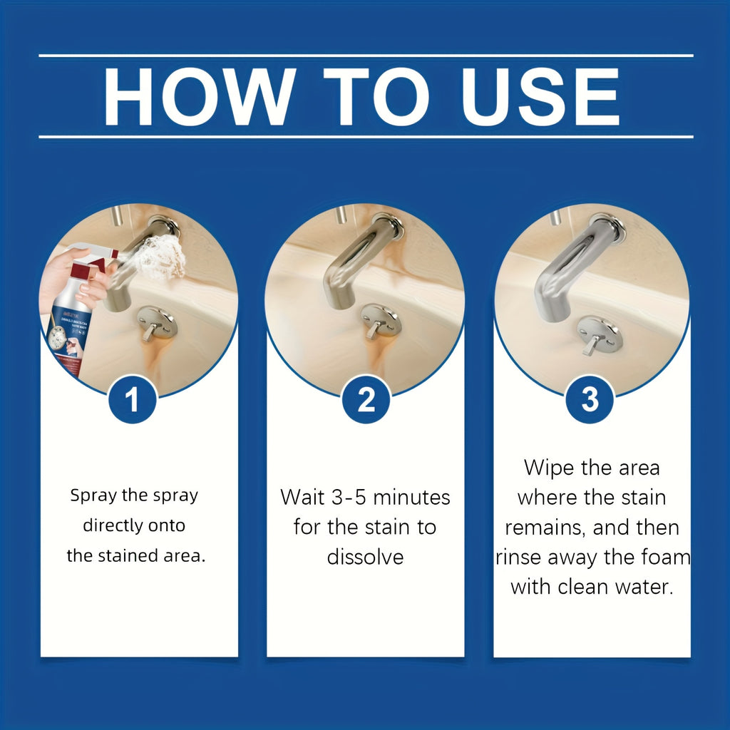 Citric Acid Foam Cleaning Spray 3-Pack 6.09oz Each, Bathroom Tile Wall Cleaner Foam Spray for Ceramic Surfaces, Multi-Surface Deep Cleaning Foam for Shower Grout Tub and Kitchen Tile