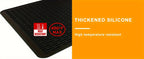 Silicone Stove Top Cover & Dish Drying Mat - 28x20 Inch, Heat Resistant to 450°F, Fits Electric & Glass Stovetops, Black