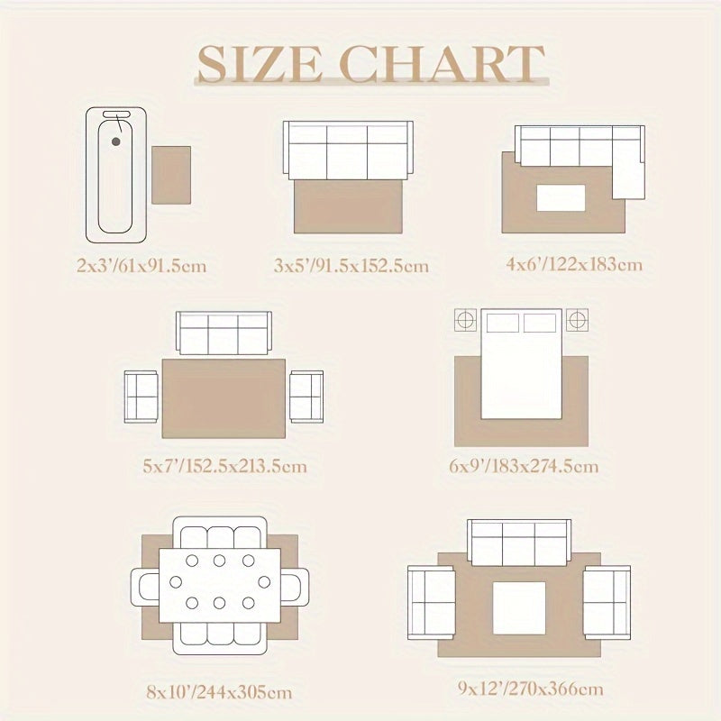 Bohemian Area Rug Washable Ultra-Soft Non-Slip Retro Foldable Living Room Bedroom Rug Beige Grey 4x6 5x7 6x9 8x10 9x12