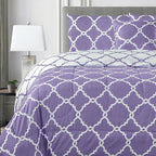 5-Piece Comforter Set – Reversible Quilted Down Alternative Bedding Set with Pillow Shams, Bed Skirt & Cushion | All Season | Twin, Queen, King