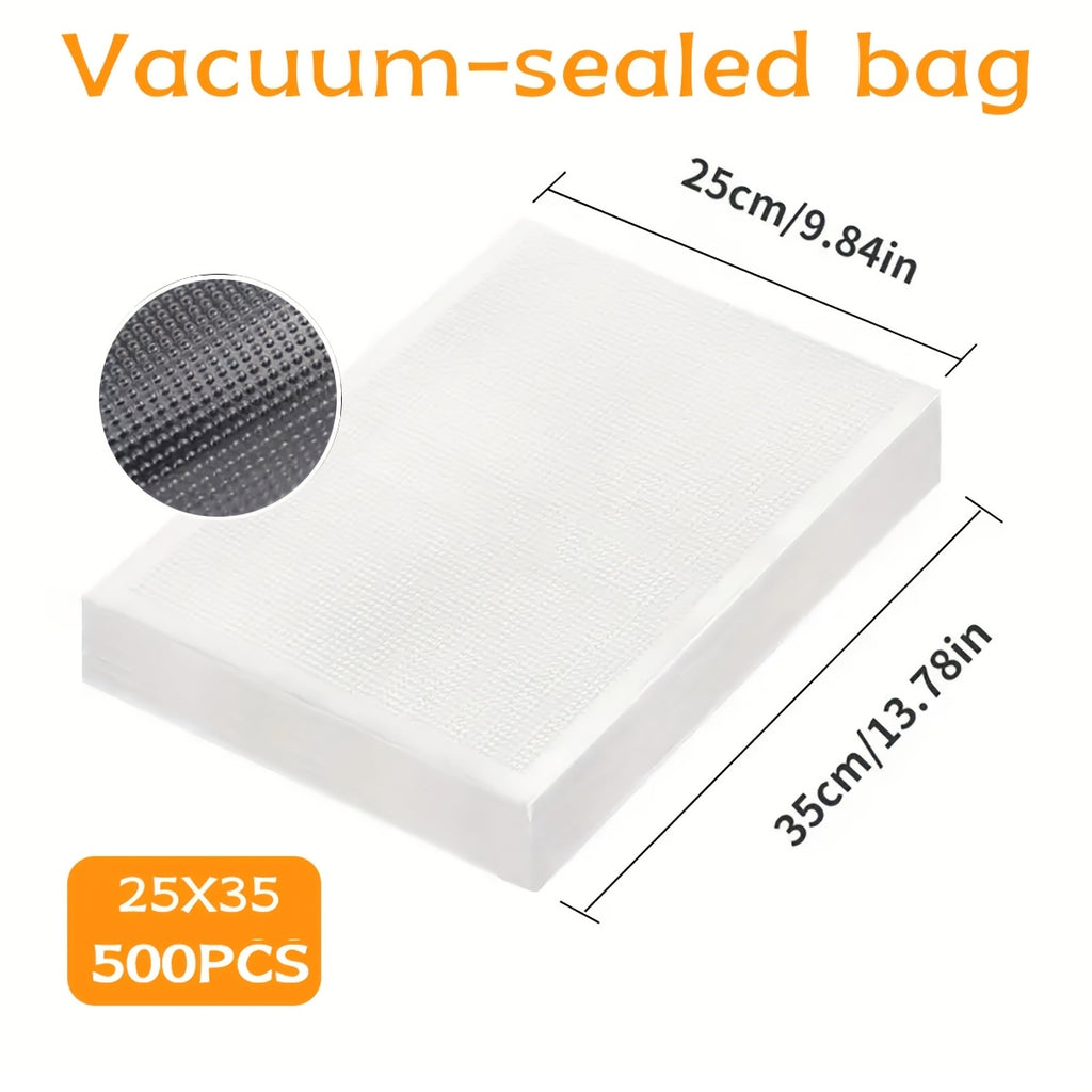 Vacuum Sealer Bags 500pcs BPA-Free Food Storage Bags 7 Sizes – Co-Extruded Reusable Vacuum Seal Bags Compatible with Most Vacuum Sealers