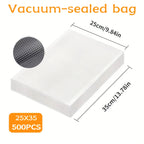 Vacuum Sealer Bags 500pcs BPA-Free Food Storage Bags 7 Sizes – Co-Extruded Reusable Vacuum Seal Bags Compatible with Most Vacuum Sealers