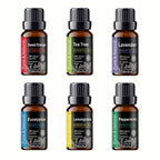 Aromatherapy Diffuser Humidifier Set 500ml Ultrasonic Cool Mist with 7 Color LED Night Light and 6 Essential Oils Gift Box