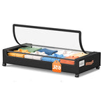 Wheeled Under-Bed Storage Box | Metal Rolling Drawer Organizer for Clothes, Shoes, Blankets & Bedding – Black & Gray, 1PC or 2PC Set