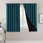 Blackout Curtains 2 Panels 100% Room Darkening 96 Inch Long – Triple Weave Thermal Insulated Back Tab & Rod Pocket Window Drapes for Bedroom & Living Room