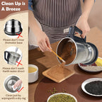 Electric Coffee Bean Grinder 300W 400g/14oz, 8-Blade Stainless Steel, One-Touch Button, Grinds Up to 36 Cups in 10 Seconds – Also for Spices, Grains & Nuts