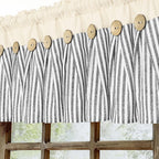 Striped Patchwork Semi-Sheer Rod Pocket Curtains – Bohemian Tiered Window Panels for Bedroom, Living Room, Kitchen, Bathroom & Cafe | 1 or 2 Pcs