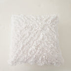 3D Ruffle Farmhouse Throw Pillow Covers Set of 2 – Handcrafted Cushion Pillowcase with Zipper, Soft Polyester, Multiple Colors & Sizes for Sofa Bed Couch Home Decor
