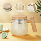 Electric Self-Mixing Mug 13.53oz Borosilicate Glass Auto Stirring Coffee Mug 6000 RPM Battery Powered for Coffee Milk Protein Powder