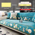 Bohemian Chenille Sofa Cover Tree Embroidery Print Thick Non-Slip Pet Friendly One-Piece Couch Protector Armchair Loveseat 3 4 Seater