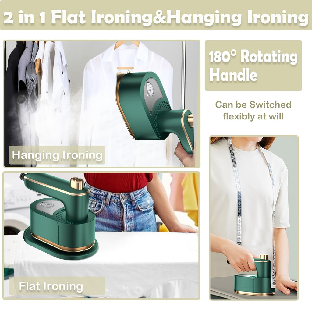 Portable Mini Travel Steamer Iron 40W 60ml Compact Handheld Garment Steamer Wrinkle Remover for Clothes College Dorm Home Travel Essentials