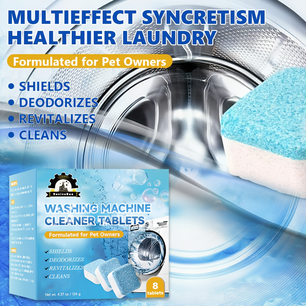 Washing Machine Cleaner & Descaler Tablets – Deep Cleaning for HE Front Loader & Top Load Washers, Removes Odor, Drum & Tub Seal Cleaner, Septic Safe, 7 to 40 Pack