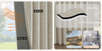Faux Linen Blackout Curtains 2 Panels for Bedroom & Living Room – 100% Blackout, Back Tab & Rod Pocket, Thermal Insulated Farmhouse Drapes