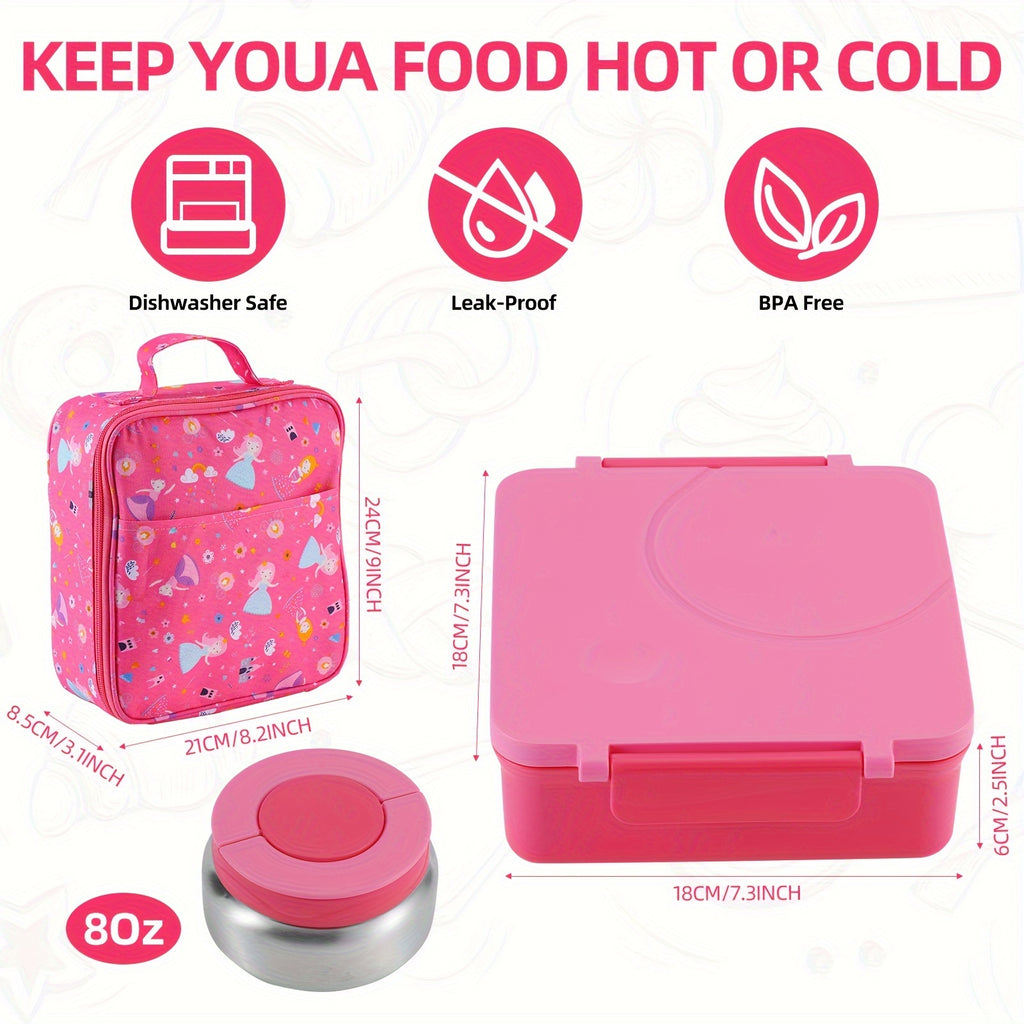 Insulated Lunch Box Set with Stainless Steel Thermal Soup Cup, Thermal Lunch Bag & Utensils – Kids & Adult Bento Lunch Kit