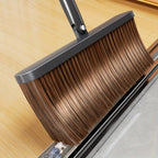 Extended Handle Broom and Dustpan Set with Extra Broom Head – Comb Teeth, Unflagged Bristles & 4-Section Stainless Steel Handle for Hard Floors, Home, Office & Outdoor