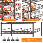 7-Tier Can Rack Organizer for Pantry | Holds 84 Cans Metal Can Dispenser with Adjustable Dividers for Kitchen Cabinet