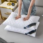 Hotel Quality Bed Pillows 2 Pack – High-Loft Neck Support Sleep Pillows, Resist Flattening, All-Season Luxury Pillow Inserts for Bedroom & Guest Room