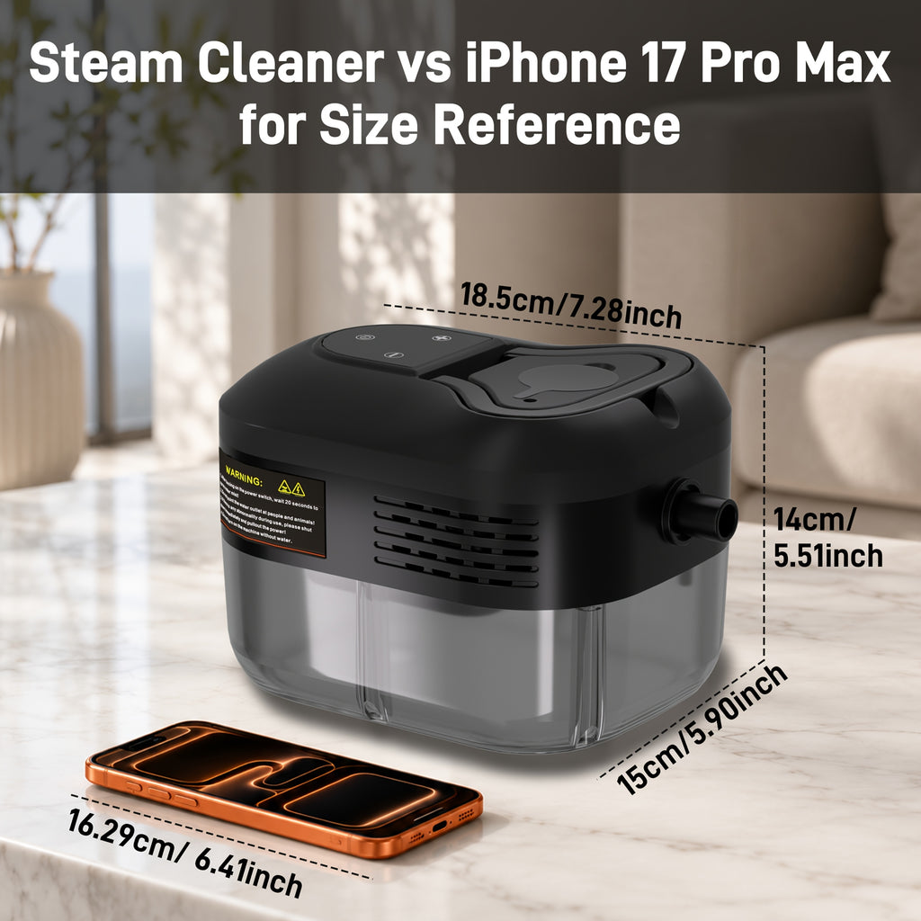 Handheld Steam Cleaner Large-Capacity with Extra-Large Water Tank – Rapid Heating Portable Multi-Function Cleaner for Floors, Cars, Fabrics, Kitchen & Bathroom Tile Grout