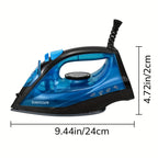Clothes Steamer Handheld Garment Steamer Non-Stick Plate High Pressure Anti-Calc Fast Heating Adjustable Temperature Dry Wet Travel Essential Blue