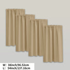 Blackout Curtains Rod Pocket 4 Panels - Thermal Insulated Room Darkening Noise Reducing Matte Drapes for Bedroom Living Room Office, 9 Colors 11 Sizes