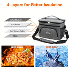 Large Capacity Insulated Lunch Bag Crossbody Shoulder Tote – Reusable Portable Cooler Bag for Work, Picnic, Camping & Travel