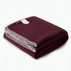 Merino Wool Blanket – Large 62”×86” Warm Thick Washable Throw | Sofa, Bed, Camping & Outdoor | 6 Colors | All Seasons