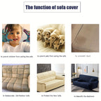 Elastic Anti-Slip Sofa Cover Cat Paw Protection – Stretch Furniture Slipcover for Living Room, Bedroom & Office, Easy Care Fabric Couch Cover (Pillowcase Not Included)