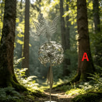 Stainless Steel Dancing Flower Fairy & Dandelion Garden Sculpture, Weather-Resistant Metal Outdoor Art Decor for Patio, Courtyard & Lawn, No Electricity Needed, Valentine's Day & Holiday Gift