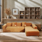 L-Shape Sectional Sofa Cover 2-Piece – Stretch Velvet Slipcover for 3+4 Seater Corner Couch, Foam Bar Secure Fit, Easy Clean, 7 Colors