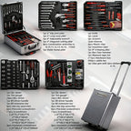 52-Piece Professional Tool Set Toolbox – Multi-Function Portable Home & Car Repair Kit for Enthusiasts and Professionals, Gift for Men, White Black Red