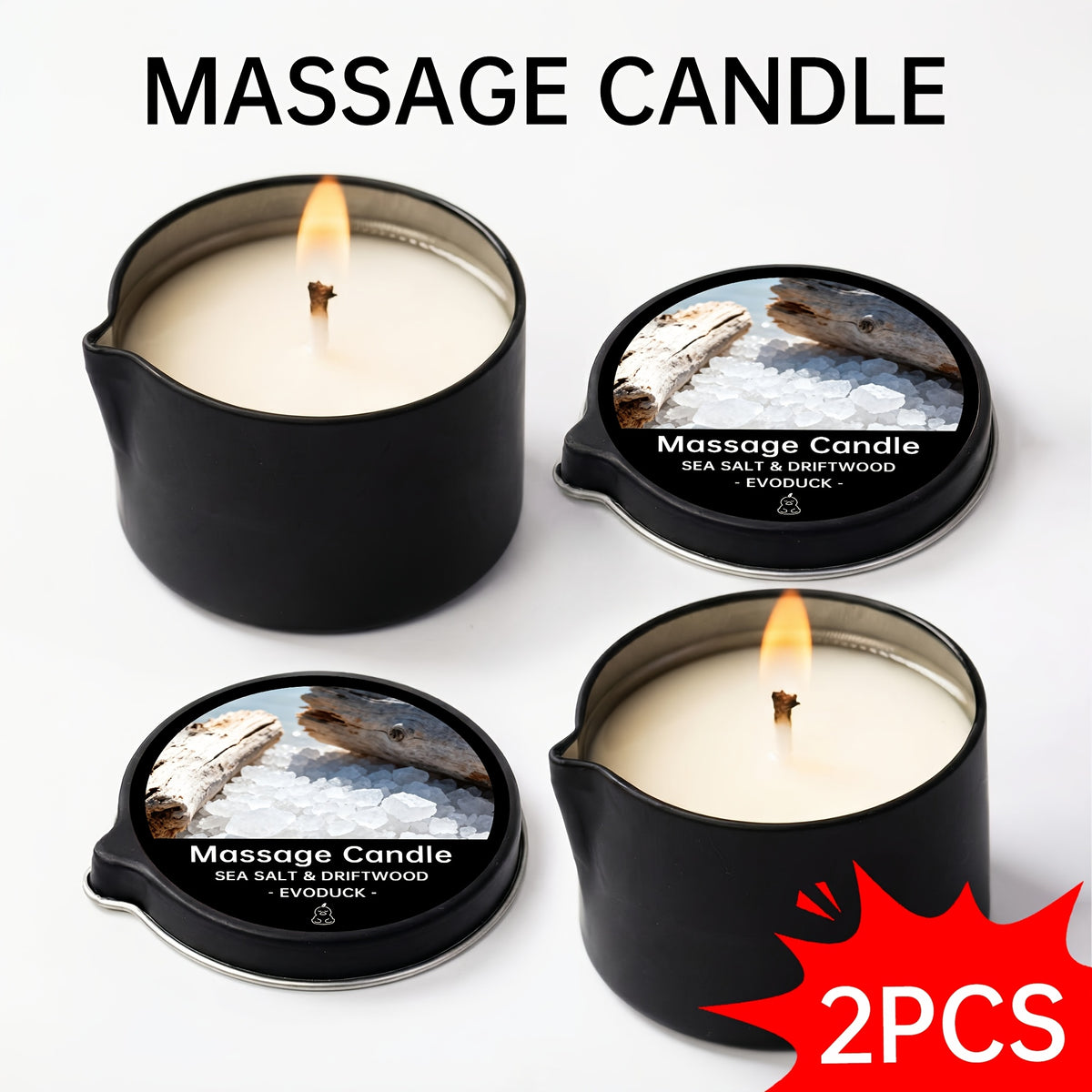 2-in-1 Soy Wax Massage Oil Candle Essential Oil Scented Warm Moisturizing Body Lotion Luxury Spa Candle Gift Set for Women Nail Salon Pedicure Wedding Christmas Valentine 1pc 2pc 6pc 17 Scents