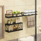 Vintage Wooden Floating Shelves Set of 3 with Guardrail – Wall Mounted Display & Storage Rack for Bedroom, Living Room, Bathroom & Kitchen – Rustic Wood Wall Shelf Multi-Functional Decor